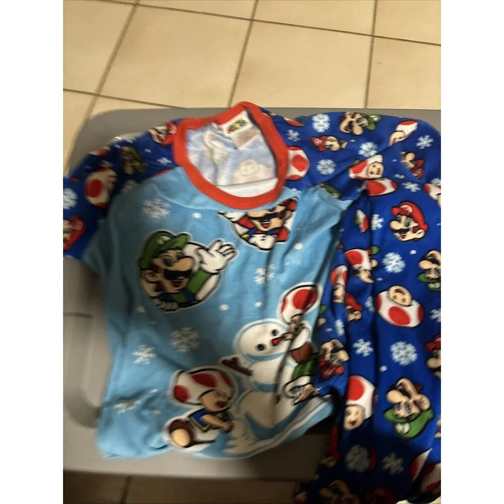Super Mario Bros Kids 2pc Pajama Set, Medium 10/12